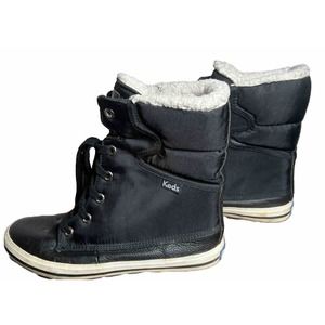 KEDS WOMEN'S BLACK HIGH TOP JULIET SNEAKER BOOTS WF54382 LACE UP SIZE 8